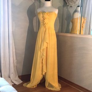Yellow Chiffon Dress